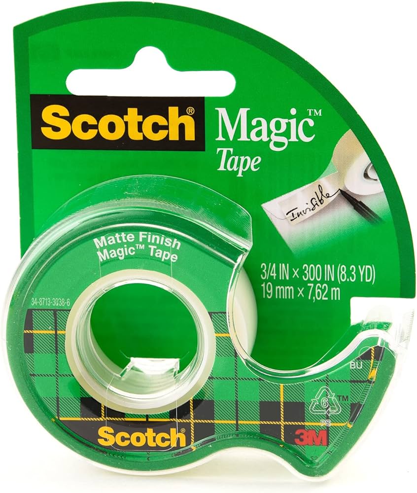 Scotch Magic Tape 3/4x300" w/Dispenser 