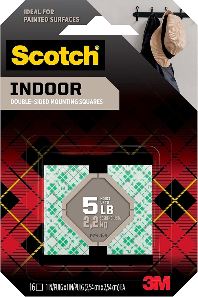 Scotch Mounting Squares 1"  (Each) - (24/bx)
