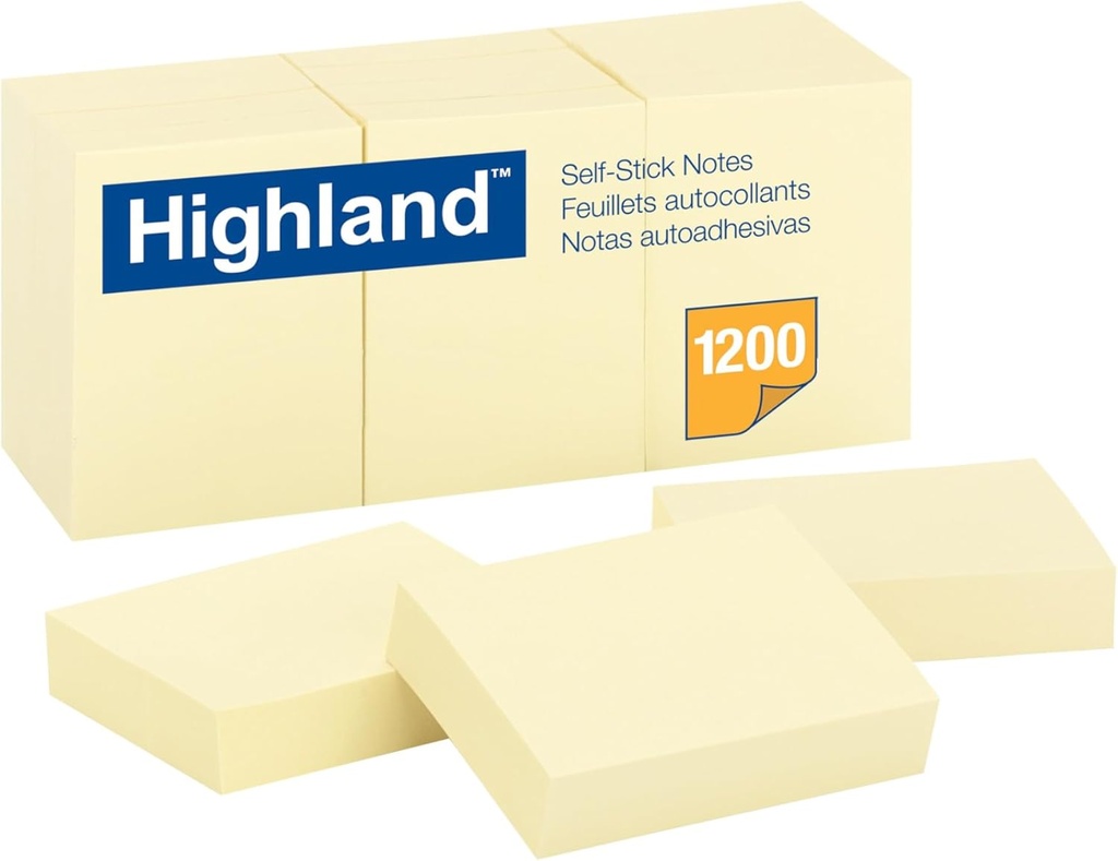 Highland YELLOW #6539 Notes 1 1/2x 2"  - (432/ctn)