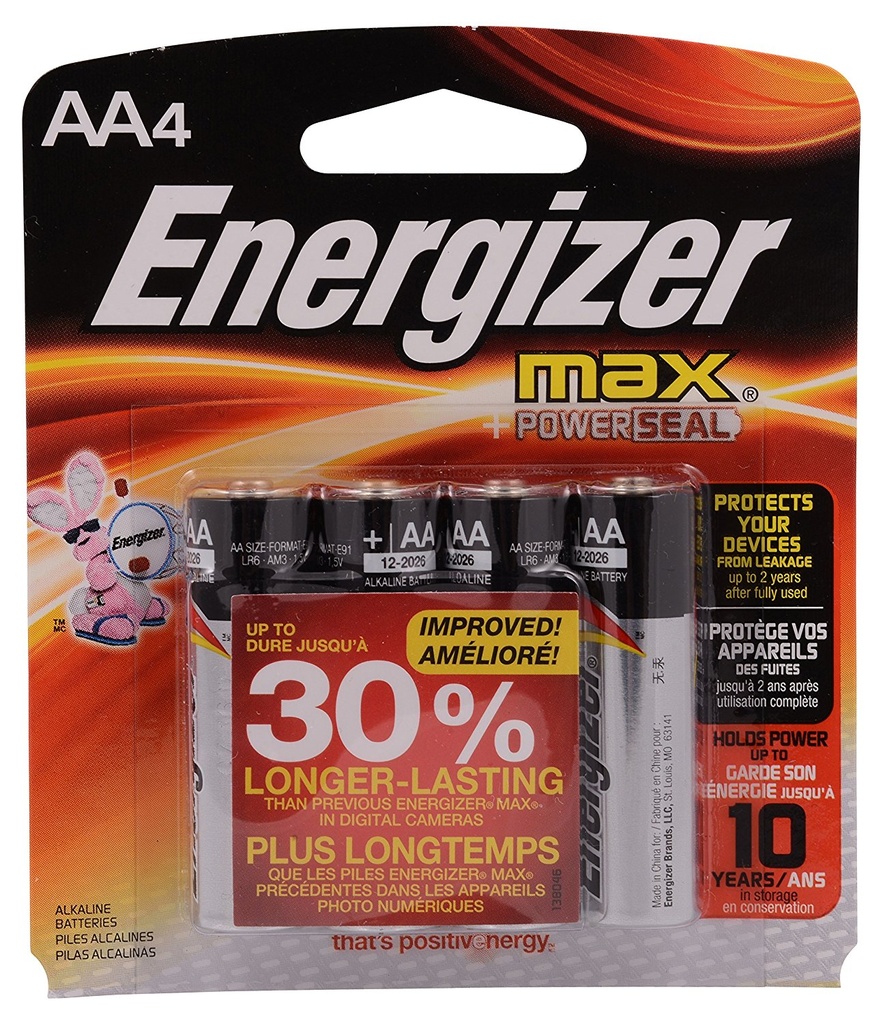 Batteries ENERGIZER AA 4pk