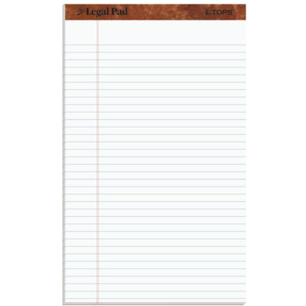 TOPS/AMPAD Writing Pads F/S WHITE - (12/pk)