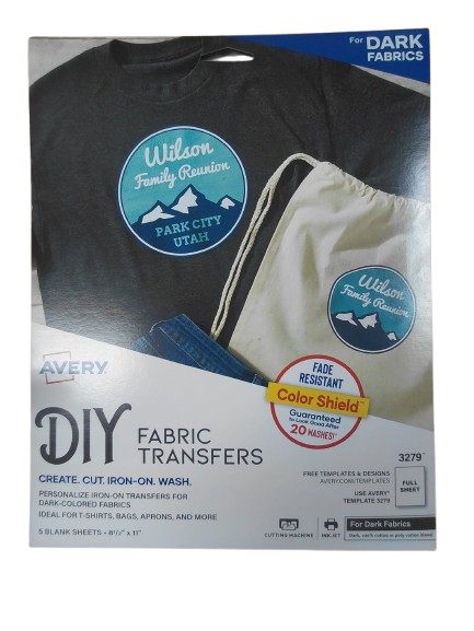 T-Shirt DARK Fabric Transfer L/S Inkjet 5pk