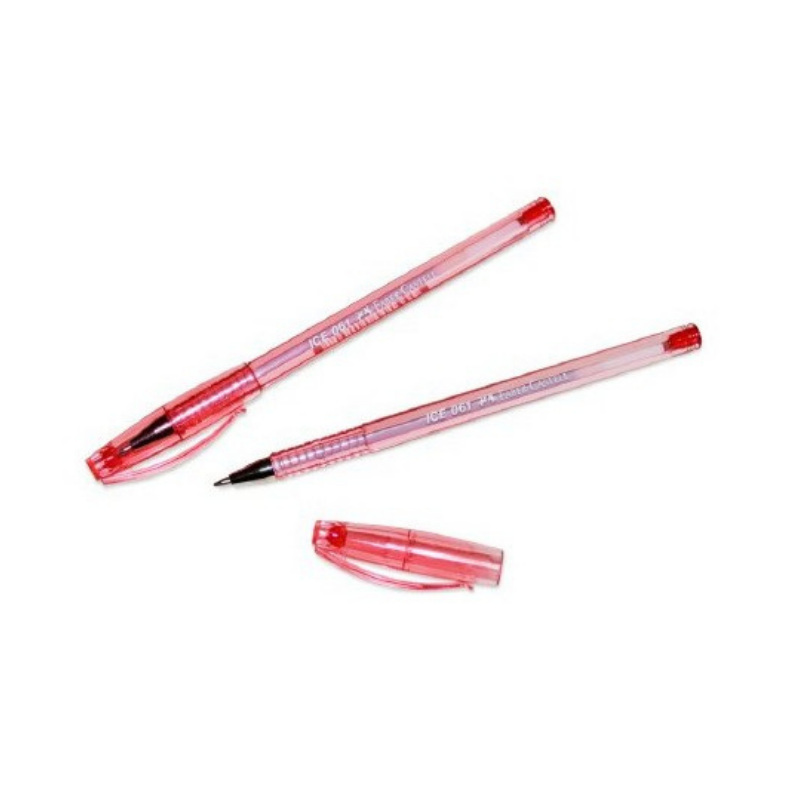 Faber Castell #061 Ice RED FINE BP Pen - (12/bx)