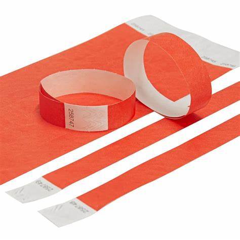 Wristbands 3/4 x 10" RED (Sold as 100/pk)