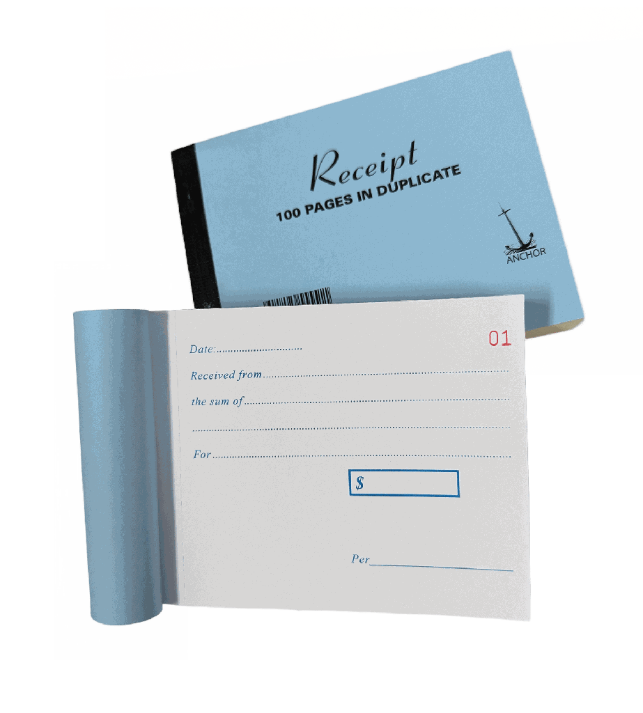 Receipt Books 4x5 with Carbon 100s 
