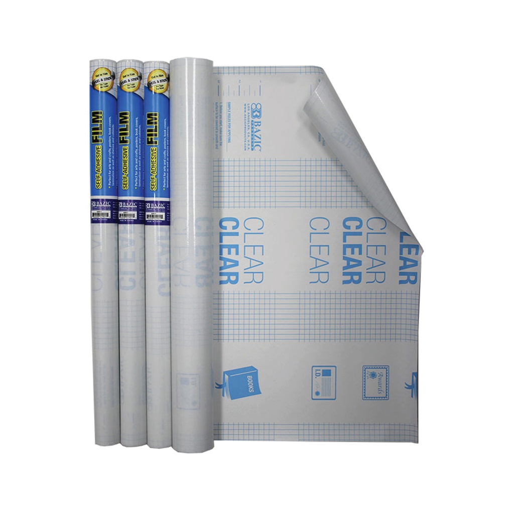 Book Cover Clear Adhesive Film 18"x1.5yd  - (48/bx)