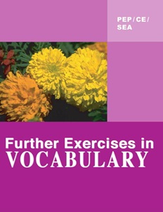 Further Exercises In Vocabulary