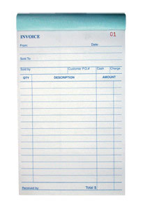 CARIB ISLE Carbonless Invoice Book 8" x 5" Triplicate