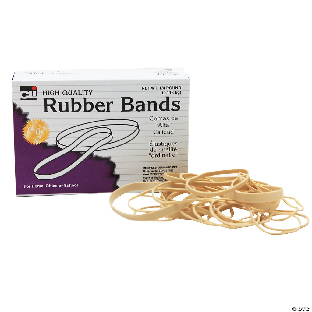 CLI Rubber Bands #54 Assorted Sizes 1/4lb 