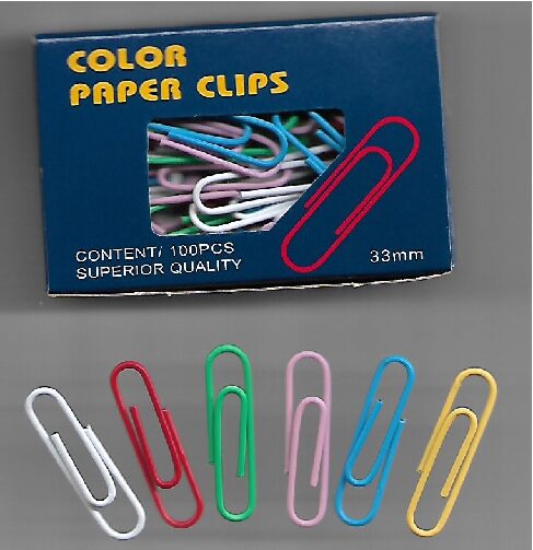 Paper Clips #101-33VW Vinyl Coated Reg. 100bx