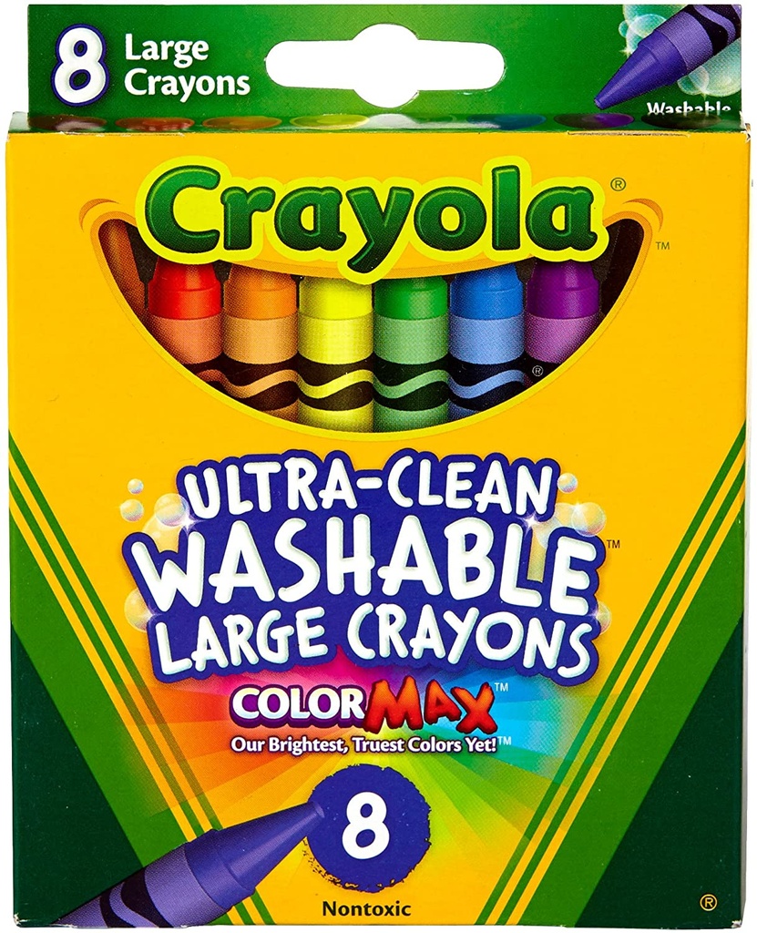 Crayola LARGE #52-3280 Washable 8s - (24/ctn)