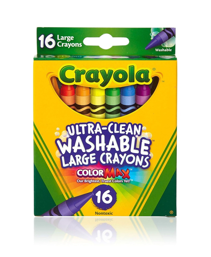 Crayola Large #52-3281 Wash 16s Crayons - (12/ctn)