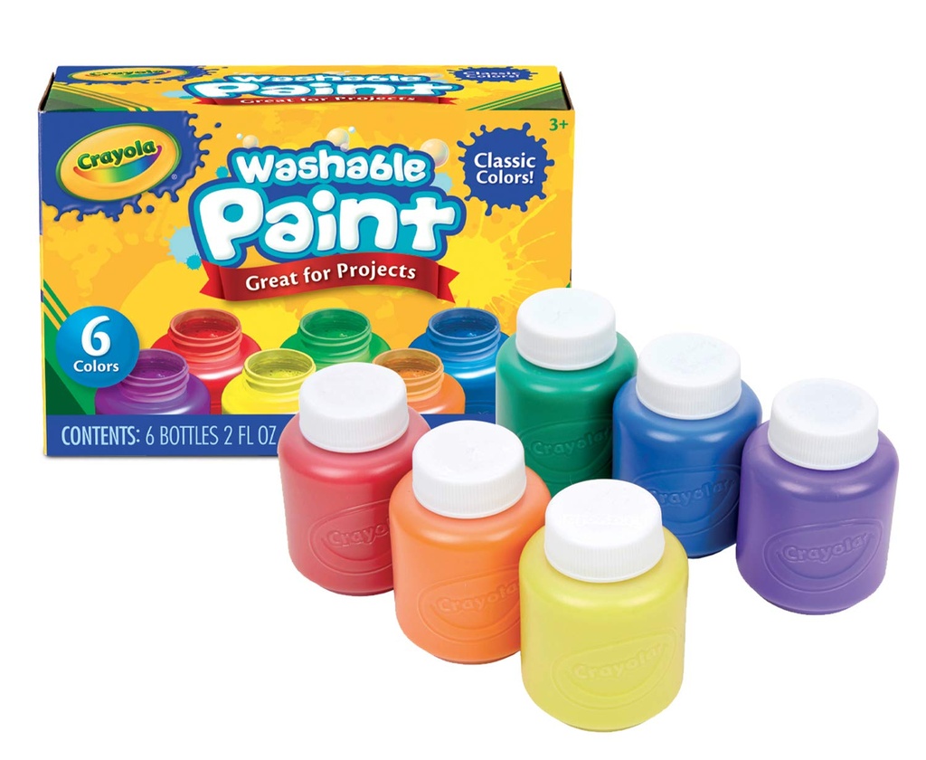 Crayola Washable Kid's #54-1204 Paints 6s  - (6/ctn)