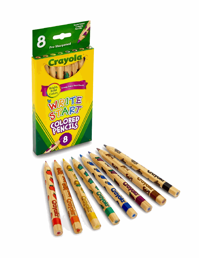 Crayola WRITE-START #68-4108 Col.Pencil 8s  - (24/ctn)