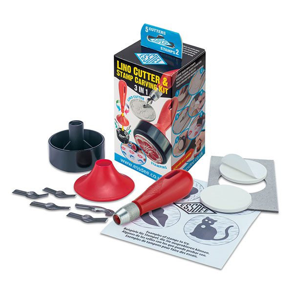 Lino Cutter Stamp Carving Kit 5Cut-2Stmp