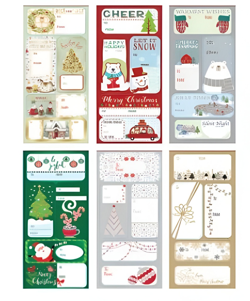 XMAS Foil Gift Tags 15pc #CTGF15A4CD