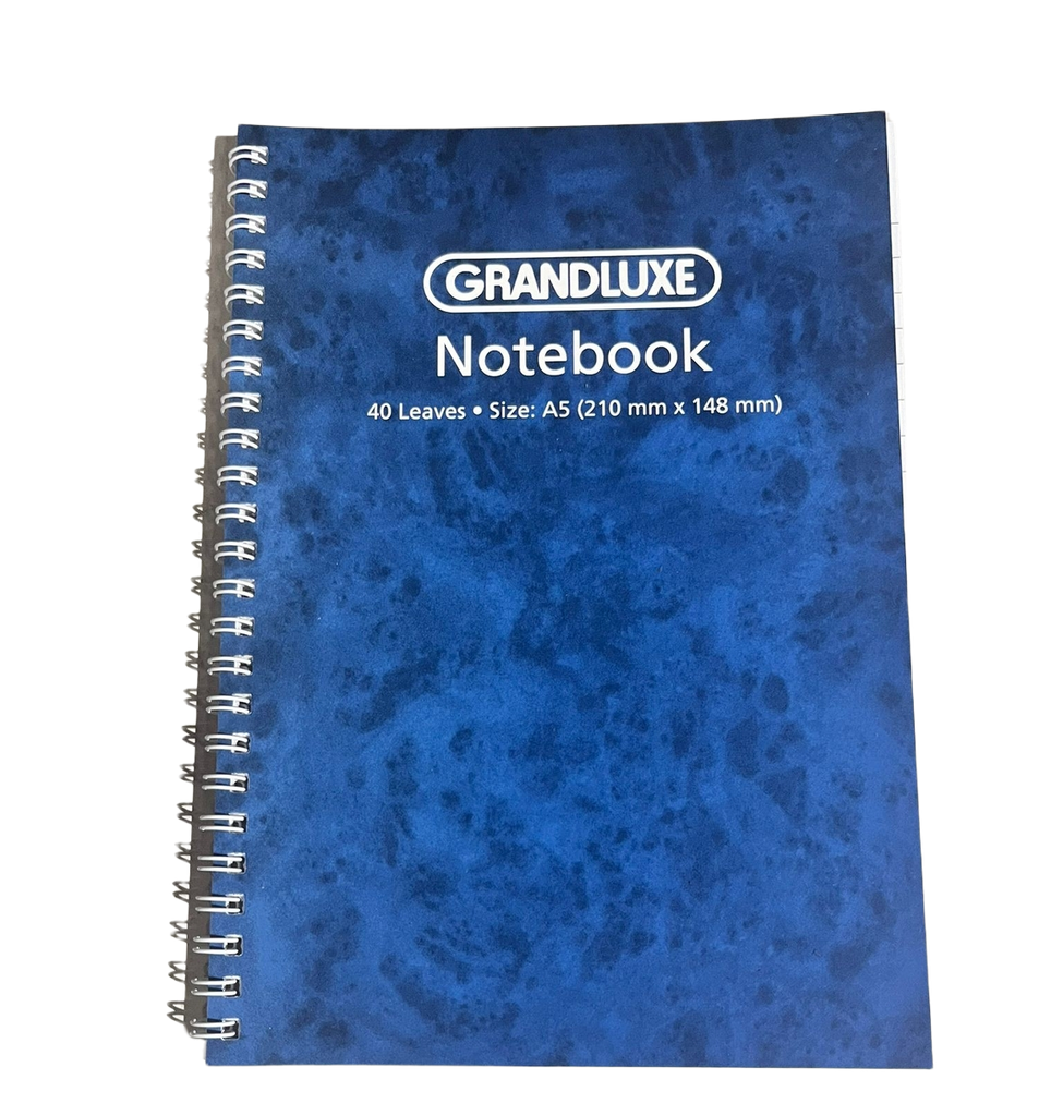 Grandluxe Notebook A5 Spiral Bound 40L - (10/pk) 