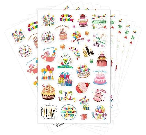 Stickers HAPPY BIRTHDAY Assorted (Sale)