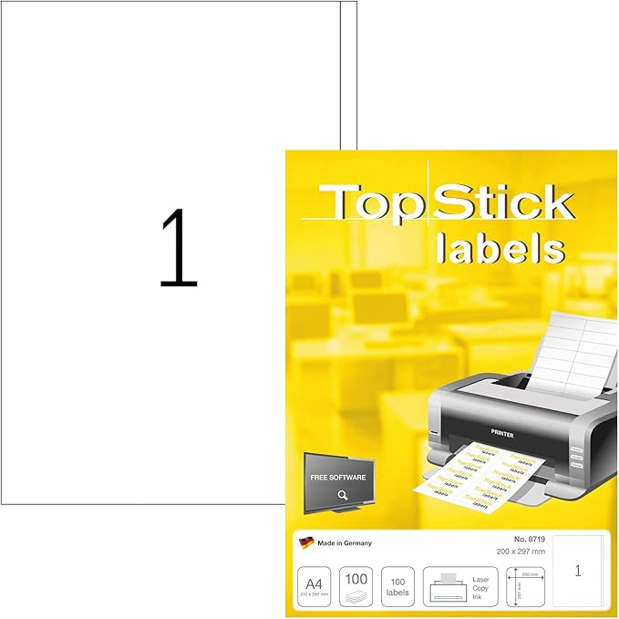 Laser A4 Label 4x1 1/4" (ML1400) Topstick