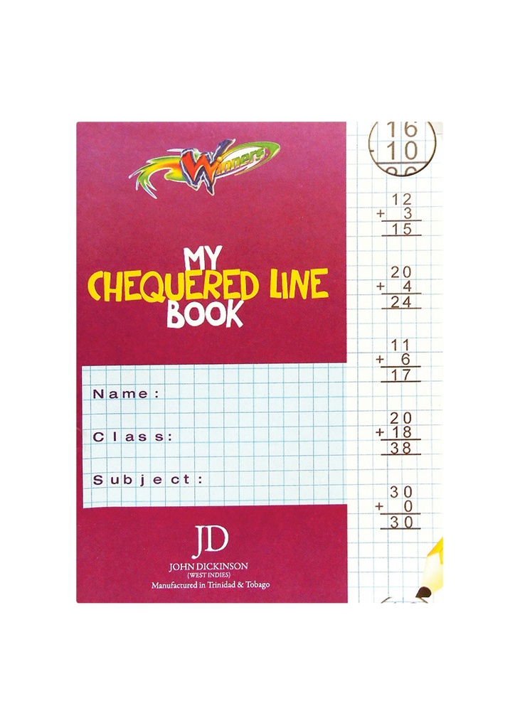Checkered Line Exercise Books 28pg -  (360/bale)