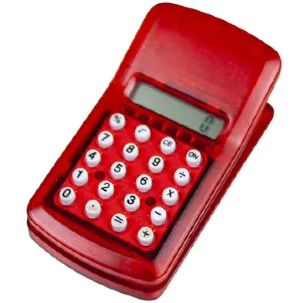 Calculator Clip Red #BH932 NETT