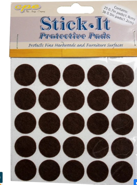 Stick It Brown Felt Protective Pads - SALE