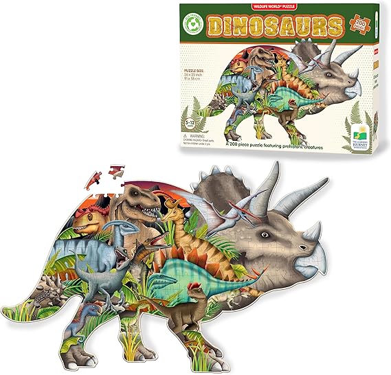 World Dinosaur 200Pc Shaped Puzzle