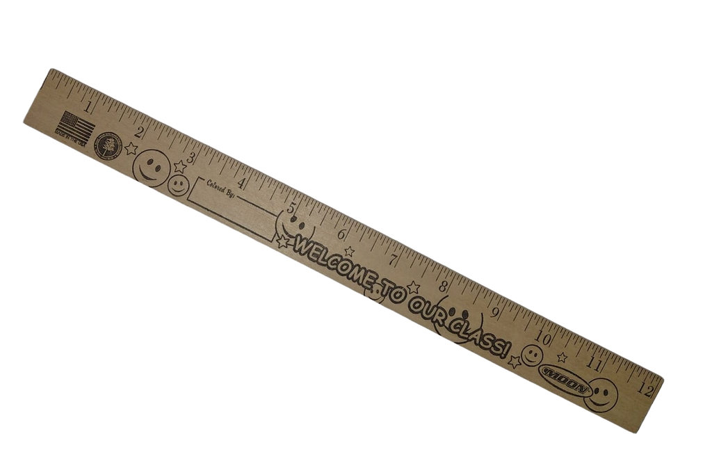 Moon Wooden Ruler 12" WELCOME TO OUR CLASS -  (50/bx)