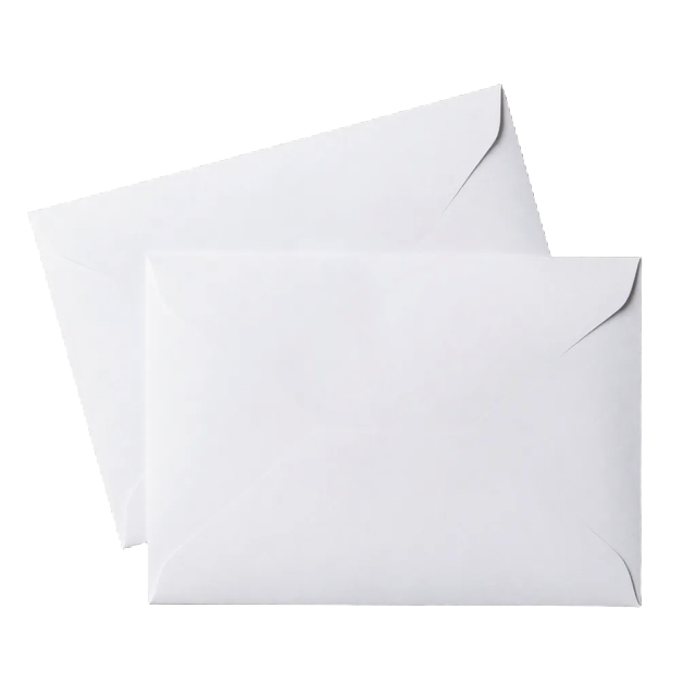 White Envelope 4 1/8x9 1/2 P&S Pk25