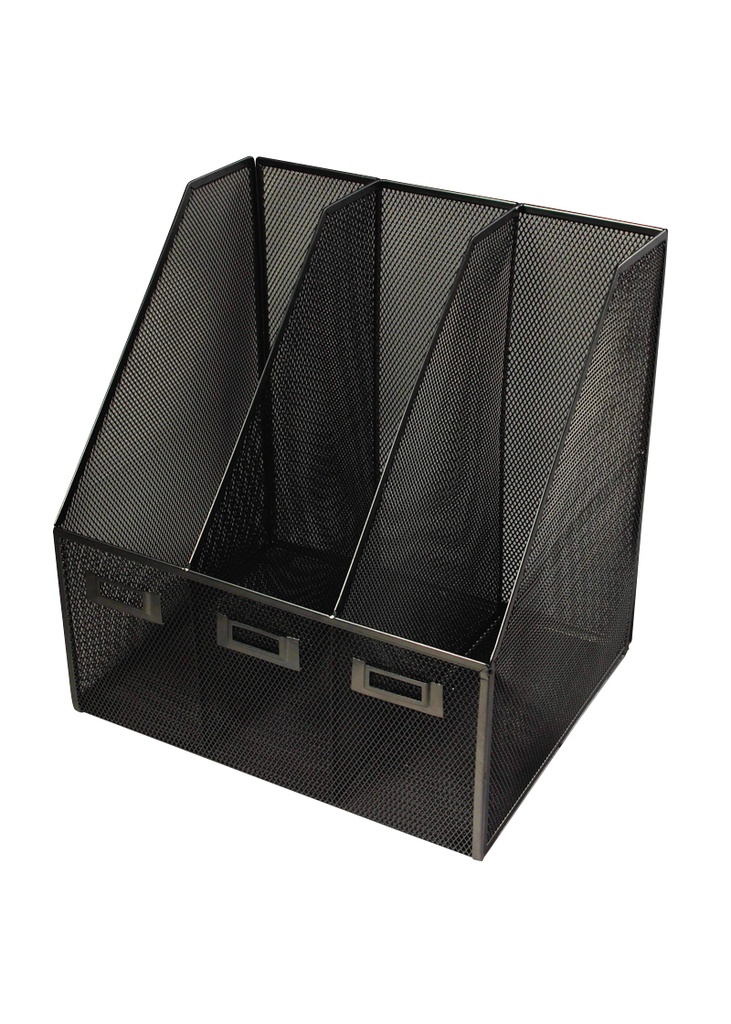 Triple Magazine Rack BLACK Wiremesh #MR3