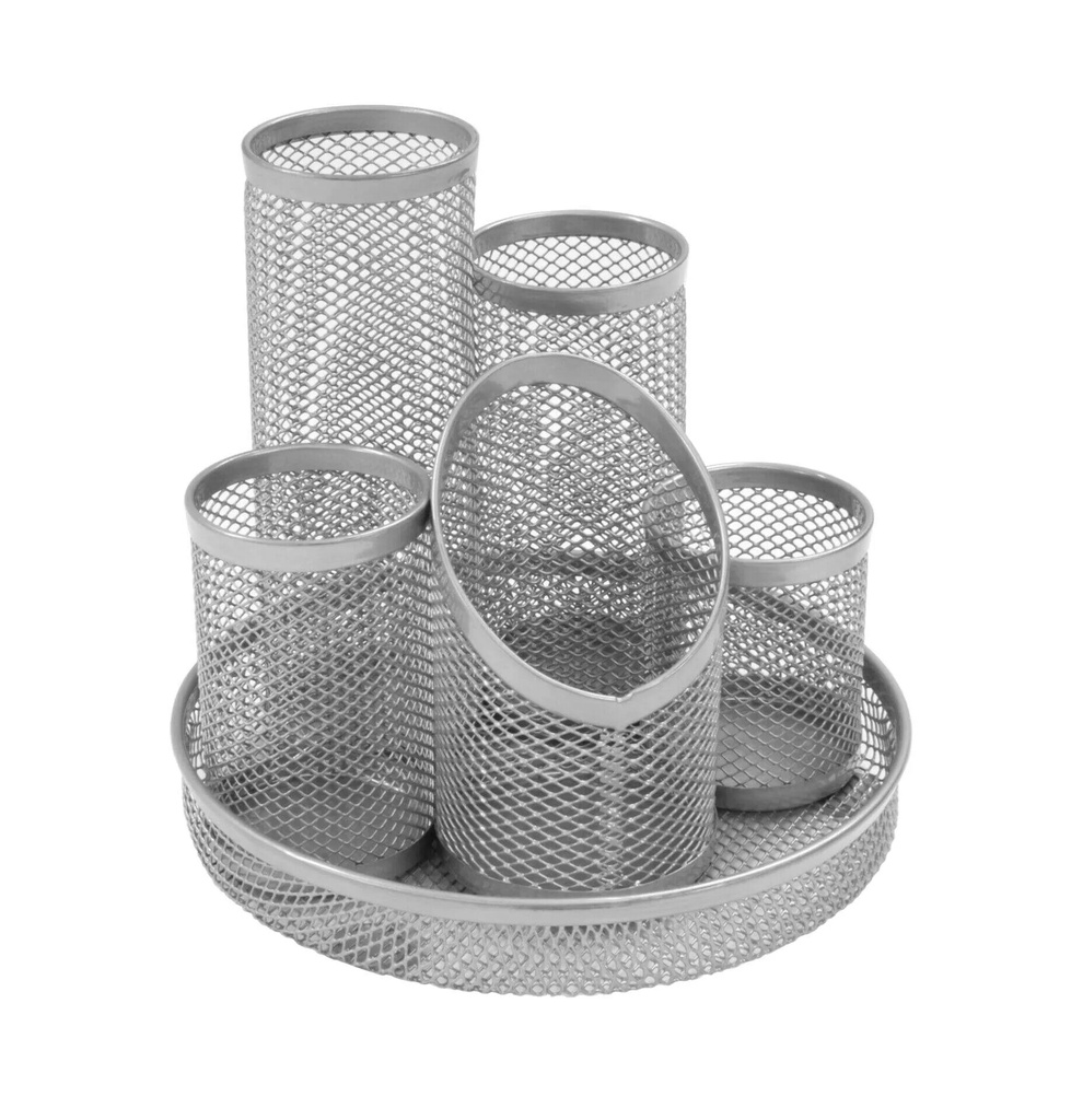 Desk Tidy #DT5 SILVER 5 Pen Pot Wiremesh