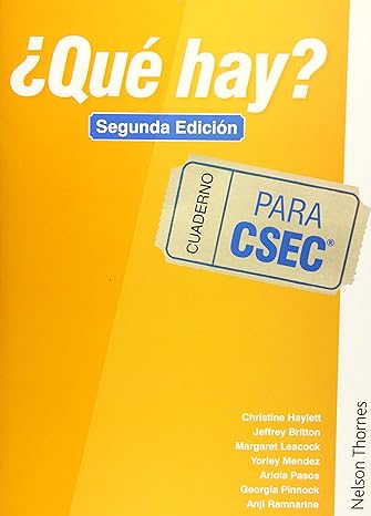 ¿Qué Hay? CSEC Workbook 2nd Edition