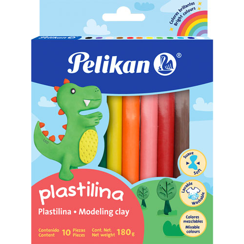 PELIKAN Modeling Clay 10 Bars Assorted Pack