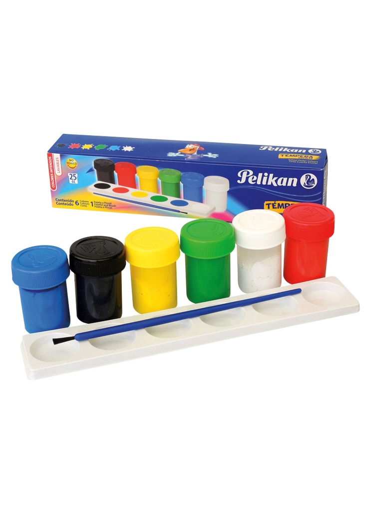 PELIKAN Tempera Poster Colours 6x25ml Set