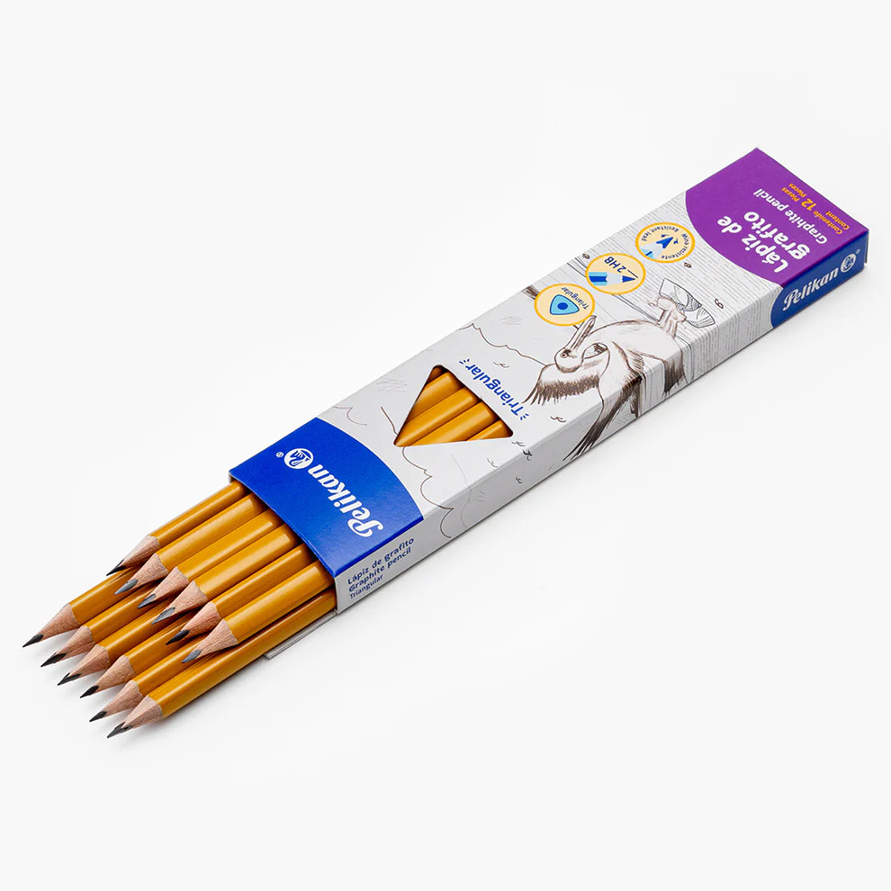 PELIKAN Triangular 2HB Graphite Pencil w/Eraser (PER PENCIL) - (12/bx) #215913
