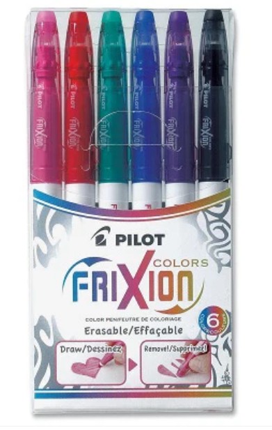 Pilot Frixion Erasable Felt Tip 6pc Pen Set #SWFCS6