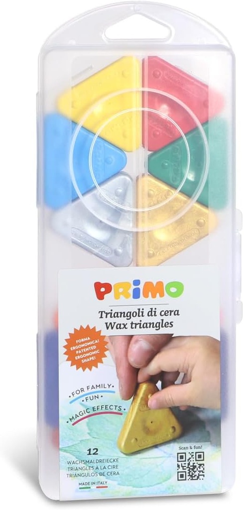Primo Triangular #085PT12P Wax 12s Crayons