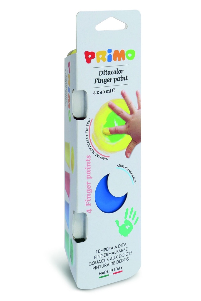 Primo Fingerpaint #2251TD40S4 Pots 4's 40ml