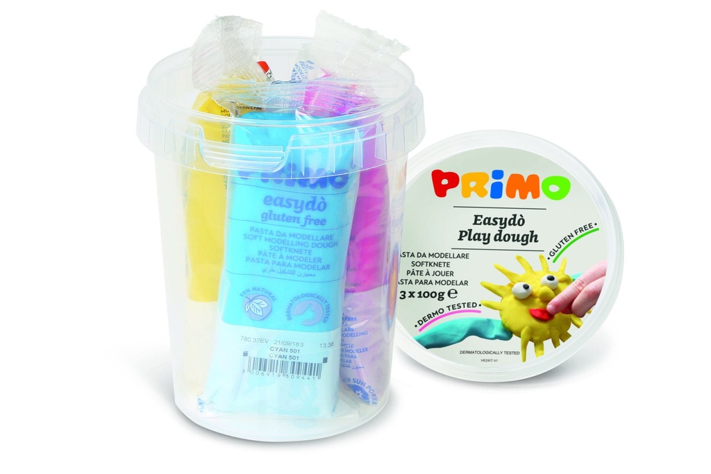 Primo Play Dough #291ED300GF 3s In Bucket - (12/ctn)