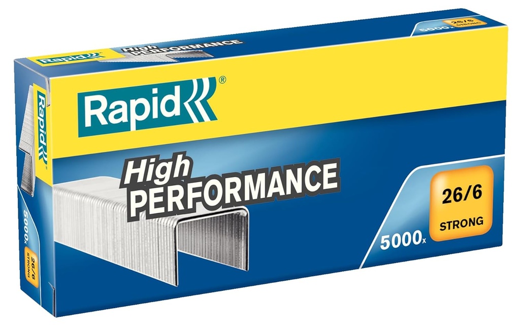 Rapid STRONG 26/6 Staples 5000/bx (20shts)