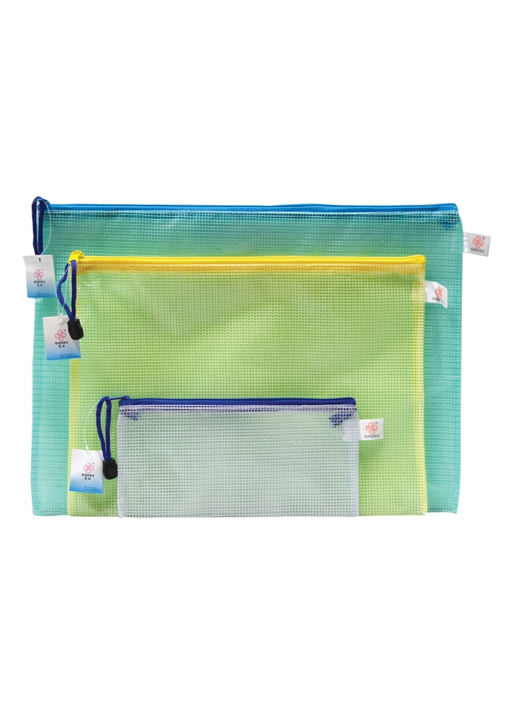 Zipper Bag B6 200x110mm PVC Netting 