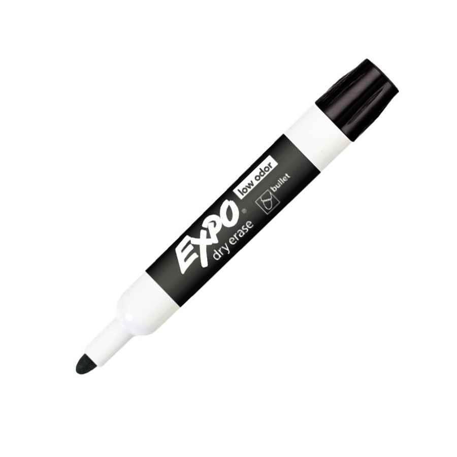 EXPO 2 Whiteboard #82001A BULLET BLACK Markers - (12/bx)