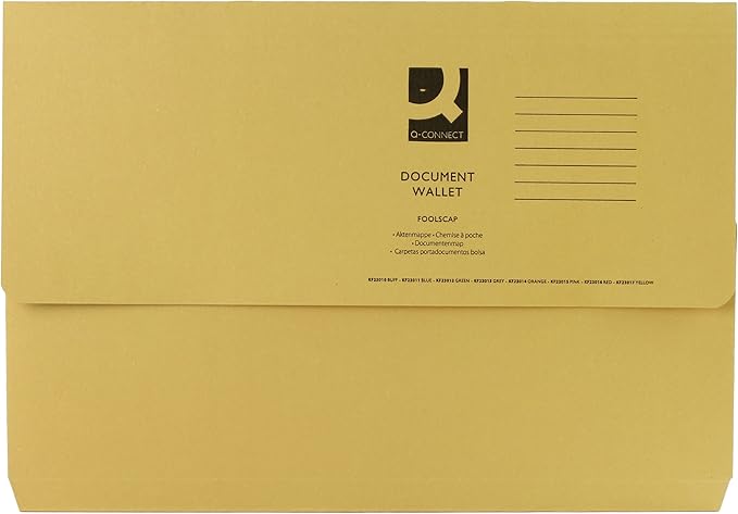 Document Wallet YELLOW Q-Connect