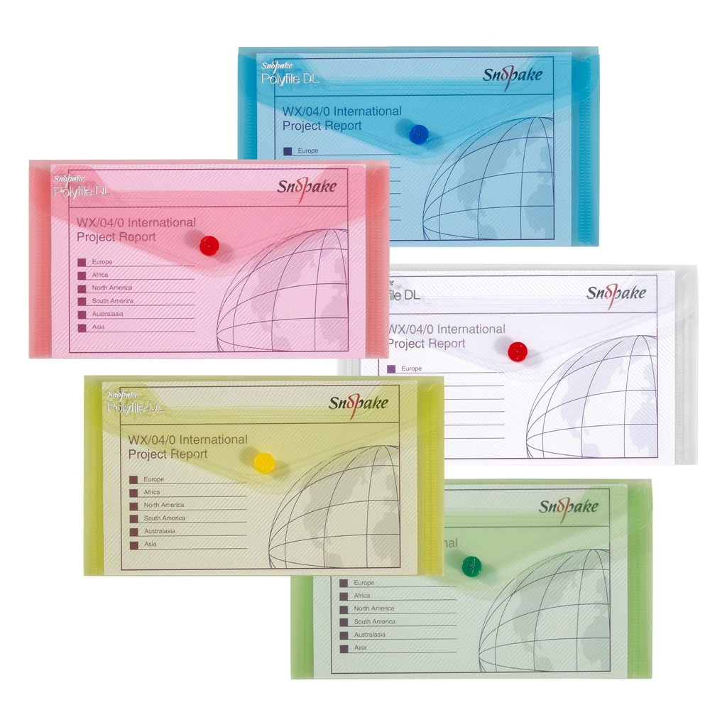 SNOPAKE Polyfile DL Assorted Colors (Singular) - (5/pk)