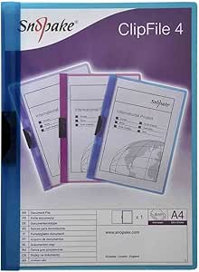 SNOPAKE Clip File A4 (Bright Colors) SINGULAR - (5/pk)