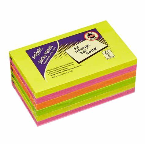 Snopake Sticky 3x5 NEON Notes (SINGLE)