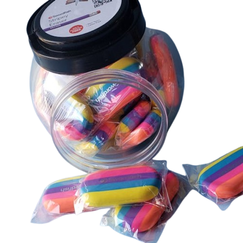 SWORDFISH Stripey Large Eraser - (24/Tub)