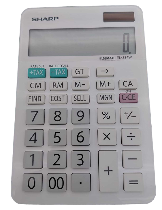 SHARP EL-334W 12-Digit Desktop Calculator