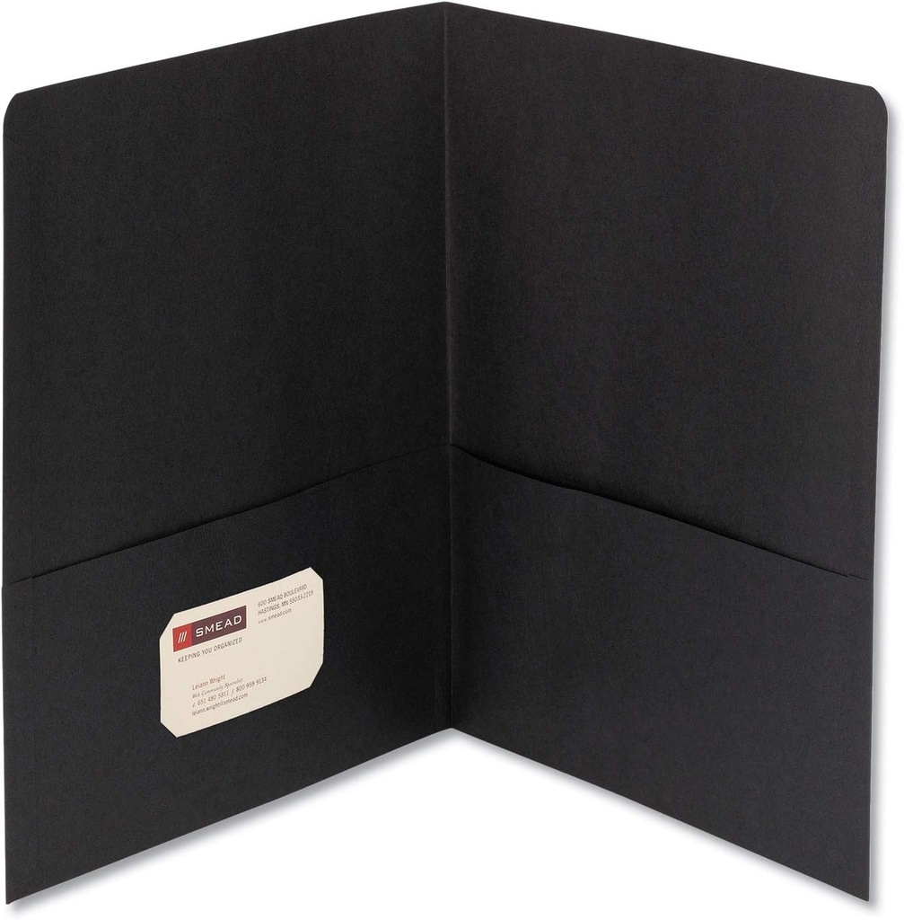 Smead Twin Pocket Black Portfolio
