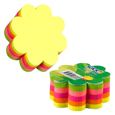 Flower Cube 3x3" Multi Col Sticky Notes